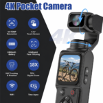 ZLOS LS03 4K Pocket Action Camera with Face Tracking & Tripod - Image 4