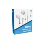Laser USB-C Earphones with Built-In Microphone (White) - Image 3