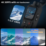 ZLOS LS03 4K Pocket Action Camera with Face Tracking & Tripod - Image 9