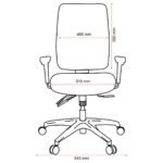 Buro Tidal High Back Chair Fully Upholstered Teal - Image 3