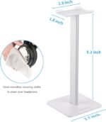 New Bee Headphone Stand with Aluminum Support Bar (Silver) - Image 2