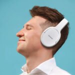 AIWA Over-Ear Bluetooth Headphones with AUX and Airplane Adapter (White) - Image 4