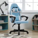 Sarantino Antre Adjustable Height Gaming Chair (Blue/White) - Image 9