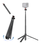 ZLOS PS15 Action Camera Selfie Stick Tripod, 1.8m Extendable Extension Pole with Auto Open Tripod Legs, 360° Rotation & 1/4" Mount