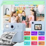 Lenoxx Kids 48MP Instant Print Camera with Dual Lens 1080P HD Video (Blue) - Image 3