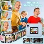 Lenoxx Kids 48MP Instant Print Camera with Dual Lens 1080P HD Video (Blue) - Image 4