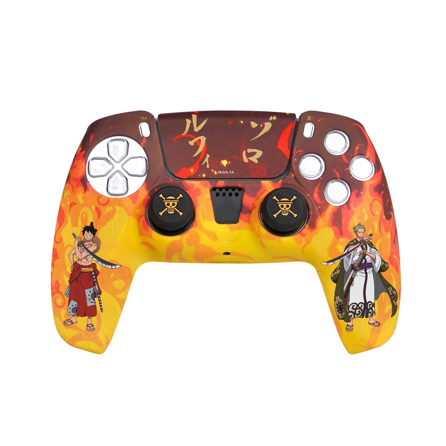 32c9cc13e9e2464da9dfebc7fd81e82b.jpg Blade Custom Kit for PS5 Controllers (One Piece Fire) - Image 1