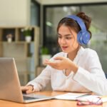 Laser Foldable Bluetooth Headphones with Mic (Navy Blue) - Image 4