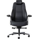 Buro Maverick 24/7 Controller Chair Heavy Duty With Arms Leather Black - Image 2
