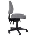 Buro Roma 3 Lever Mid Back With Seat Slide Without Arms Safetex Smoke - Image 3