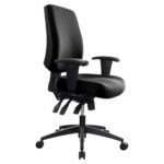 Buro Tidal Medium Back Chair Fully Upholstered With Arms Black