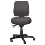 Buro Roma 3 Lever Mid Back With Seat Slide Without Arms Safetex Charcoal - Image 2