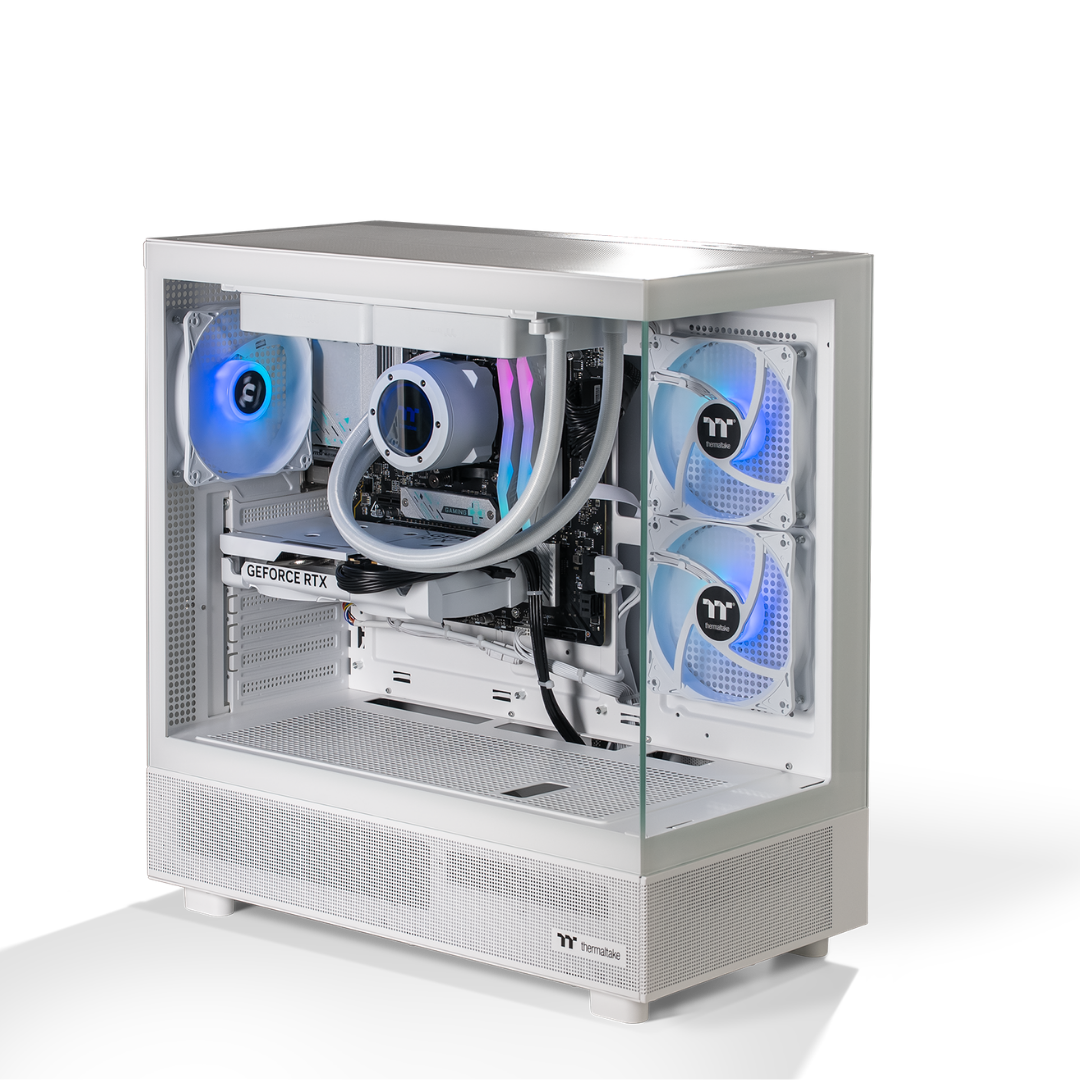 4023b903f02e447aa00eed1049d6c275.png Thermaltake Horizon V2 Snow Gaming Desktop PC (AMD 7500F / RTX 5060 / 32GB RAM) - Image 1
