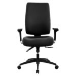 Buro Tidal High Back Chair Fully Upholstered With Arms Black - Image 2