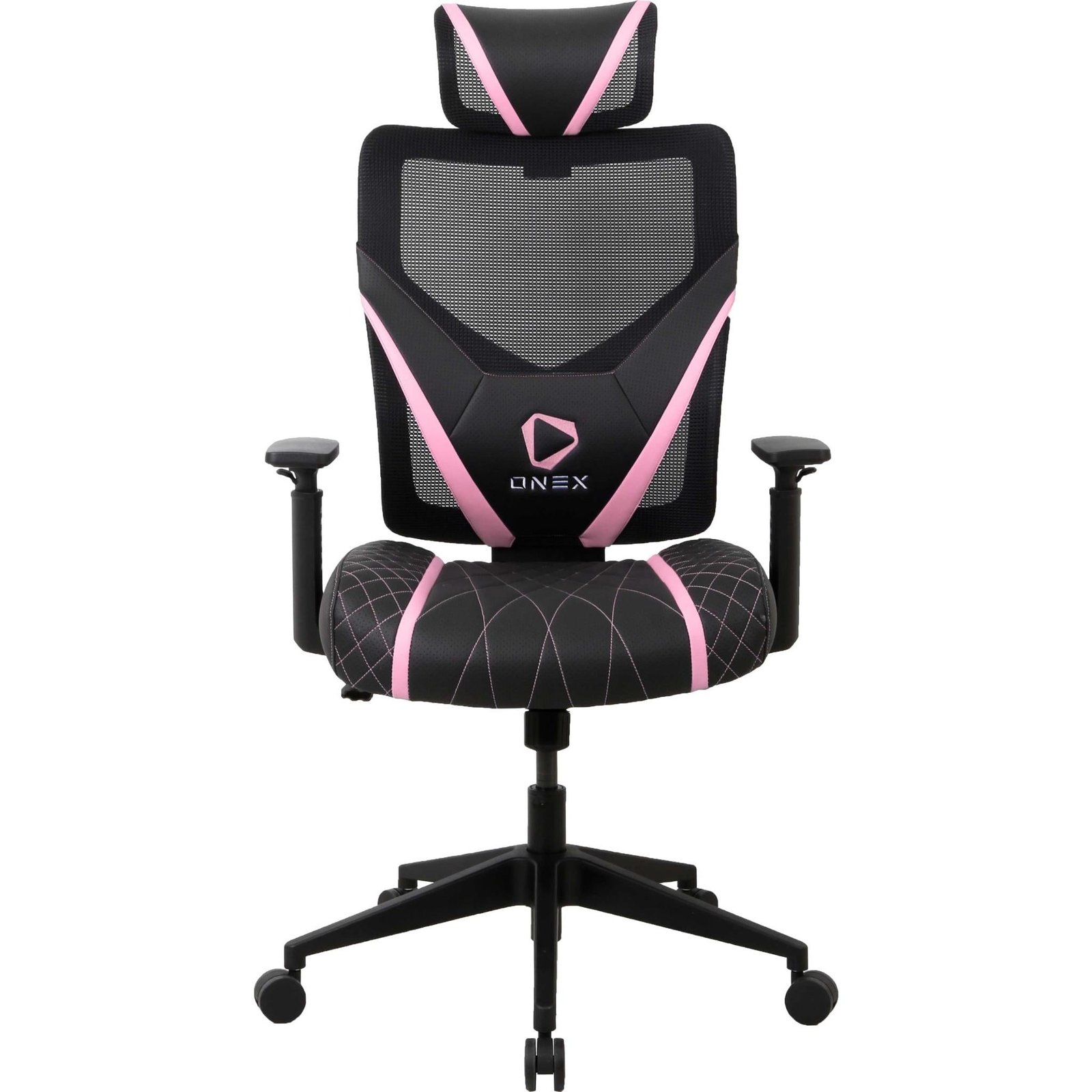 440812-Product-0-I-637346527671620283.jpg ONEX GE300 Breathable Ergonomic Gaming / Office Chair (Black/Pink) - Image 1