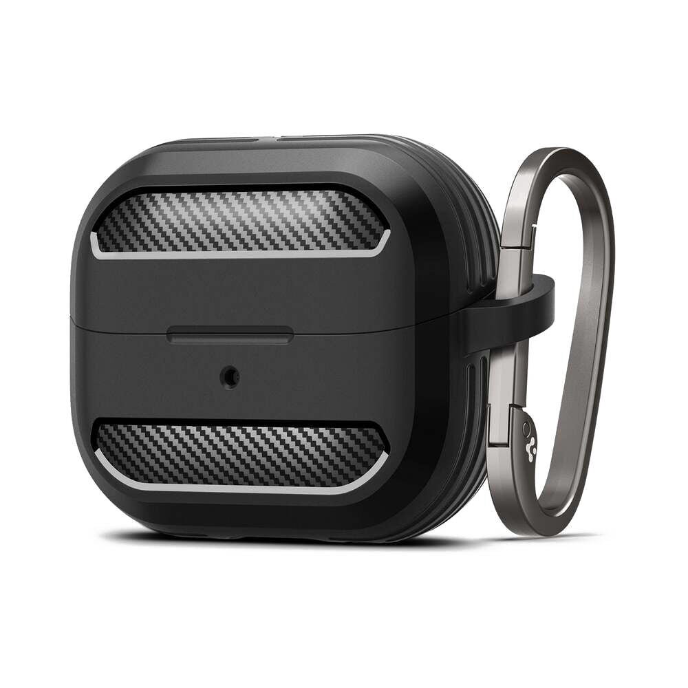 49c6cc3fc65e4b54bd4d2eb9546dd14d.jpg Spigen Samsung Galaxy Buds3/3 Pro Rugged Armor Headset and Earphone - Black - Image 1