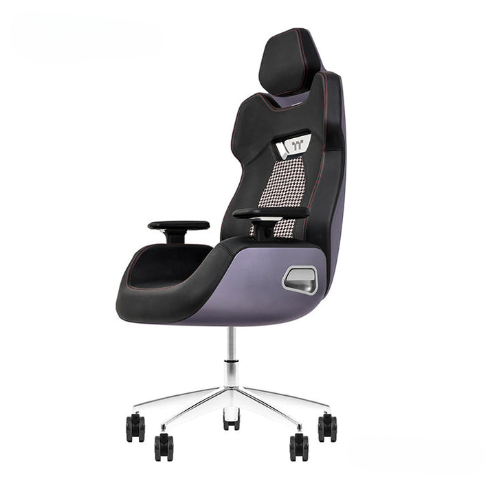 4ba6fa0ce5ae46e89887fe0a040bad9f.png Thermaltake ARGENT E700 Leather Gaming Chair (Gray Houndstooth) - Image 1