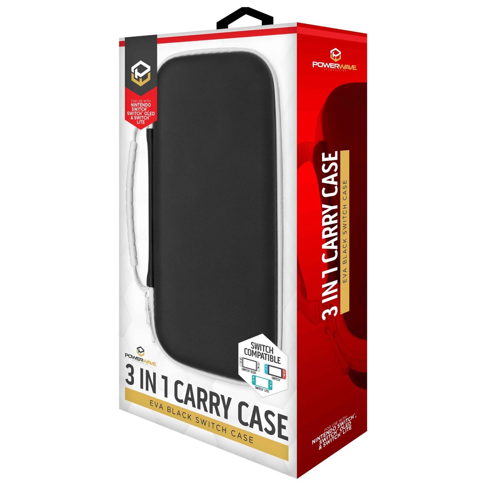 529557-Product-0-I-637685234885163320.jpg Powerwave 3 - in-1 Carry Case for Nintendo Switch OLED (Eva Black) - Image 1