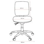 Buro Roma 3 Lever Mid Back With Seat Slide Without Arms Red - Image 3
