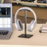 New Bee Headphone Stand with Aluminum Support Bar (Black) - Image 4