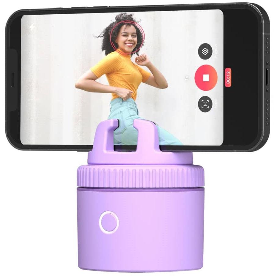 593729-Product-0-I-637943486577153439_1884d6ad-755d-4917-95e1-fa27b359755e.jpg Pivo Pod Lite Auto-Tracking Smartphone Mount (Purple) - Image 1