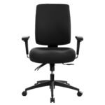 Buro Tidal Medium Back Chair Fully Upholstered With Arms Black - Image 2