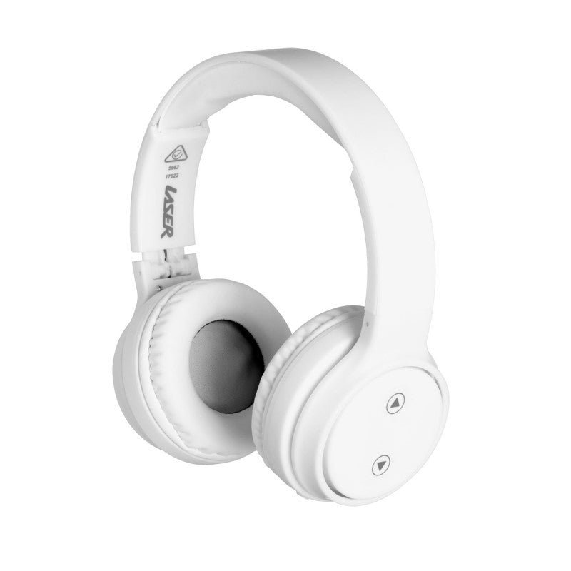6191a500aa8c427f8dab8a1b90dee713.jpg Laser Foldable Bluetooth Headphones with Mic (Bright White) - Image 1