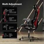 Eureka GC05 Typhon Series Ergonomic Mesh Gaming / Office Chair (Black/Red) - Image 5