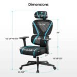 Eureka GC06 NORN Series Ergonomic Gaming / Office Chair (Black/Blue) - Image 4