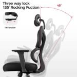 Eureka GC06 NORN Series Ergonomic Gaming / Office Chair (Black/Red) - Image 11