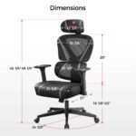 Eureka GC06 NORN Series Ergonomic Gaming / Office Chair (Black/Red) - Image 4