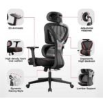 Eureka GC06 NORN Series Ergonomic Gaming / Office Chair (Black/Red) - Image 5