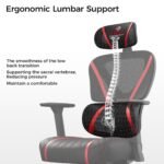 Eureka GC06 NORN Series Ergonomic Gaming / Office Chair (Black/Red) - Image 6