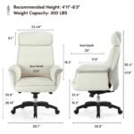Eureka Royal Executive Sofa Gaming / Office Chair (White) - Image 8