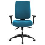 Buro Tidal Medium Back Chair Fully Upholstered With Arms Teal - Image 2