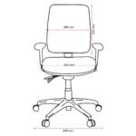Buro Roma 3 Lever High Back With Seat Slide With Arms Charcoal - Image 2