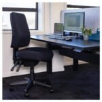 Buro Roma Office Chair 3 Lever High Back Seat Slide (Black) - Image 6