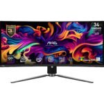 MSI MAG 341CQP 34" UWQHD 175Hz QD-OLED Curved Gaming Monitor