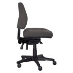 Buro Roma 3 Lever Mid Back With Seat Slide Without Arms Safetex Charcoal - Image 3