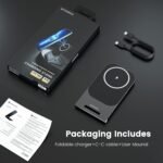 Ontekka 15W Foldable Magnetic Magsafe Compatible Wireless Charging Stand - Image 5