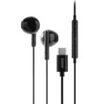 Laser USB-C Earphones with Built-In Microphone (Black)