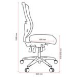 Buro Tidal Mesh High Back Chair Without Arms Teal - Image 4