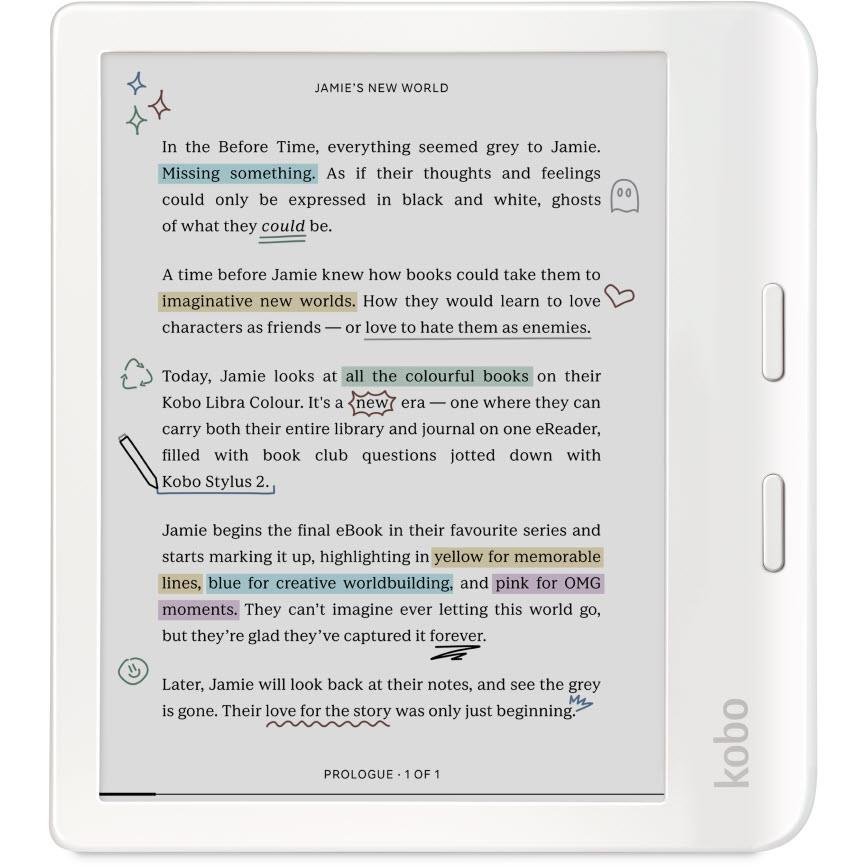 746935-Product-0-I-638482381805095083.jpg Kobo Libra Colour (White) - Image 1