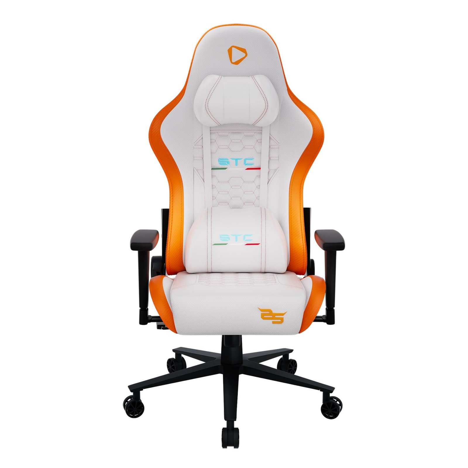 749666-Product-0-I-638572194010874164.jpg ONEX STC 25Years Limited Ed. Alcantara Gaming/Office Chair (White/Orange) - Image 1