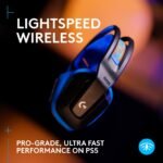 Logitech G G535 LIGHTSPEED Wireless Gaming Headset for PlayStation 5 (Black/Blue) - Image 5