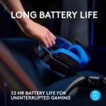 Logitech G G535 LIGHTSPEED Wireless Gaming Headset for PlayStation 5 (Black/Blue) - Image 6