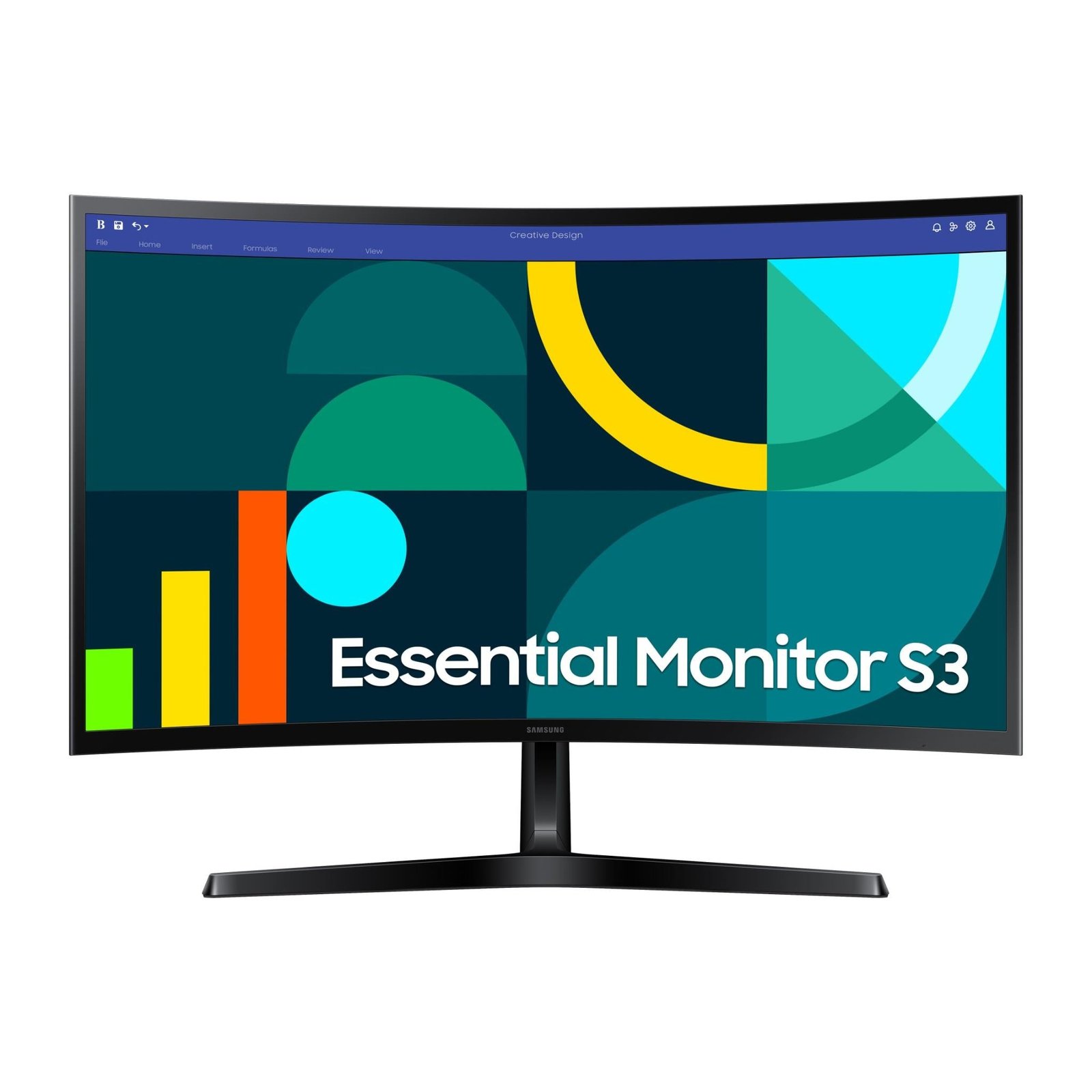 780394-Product-0-I-638634457803288568.jpg Samsung LS27D 27" FHD 100Hz Curved Monitor - Image 1