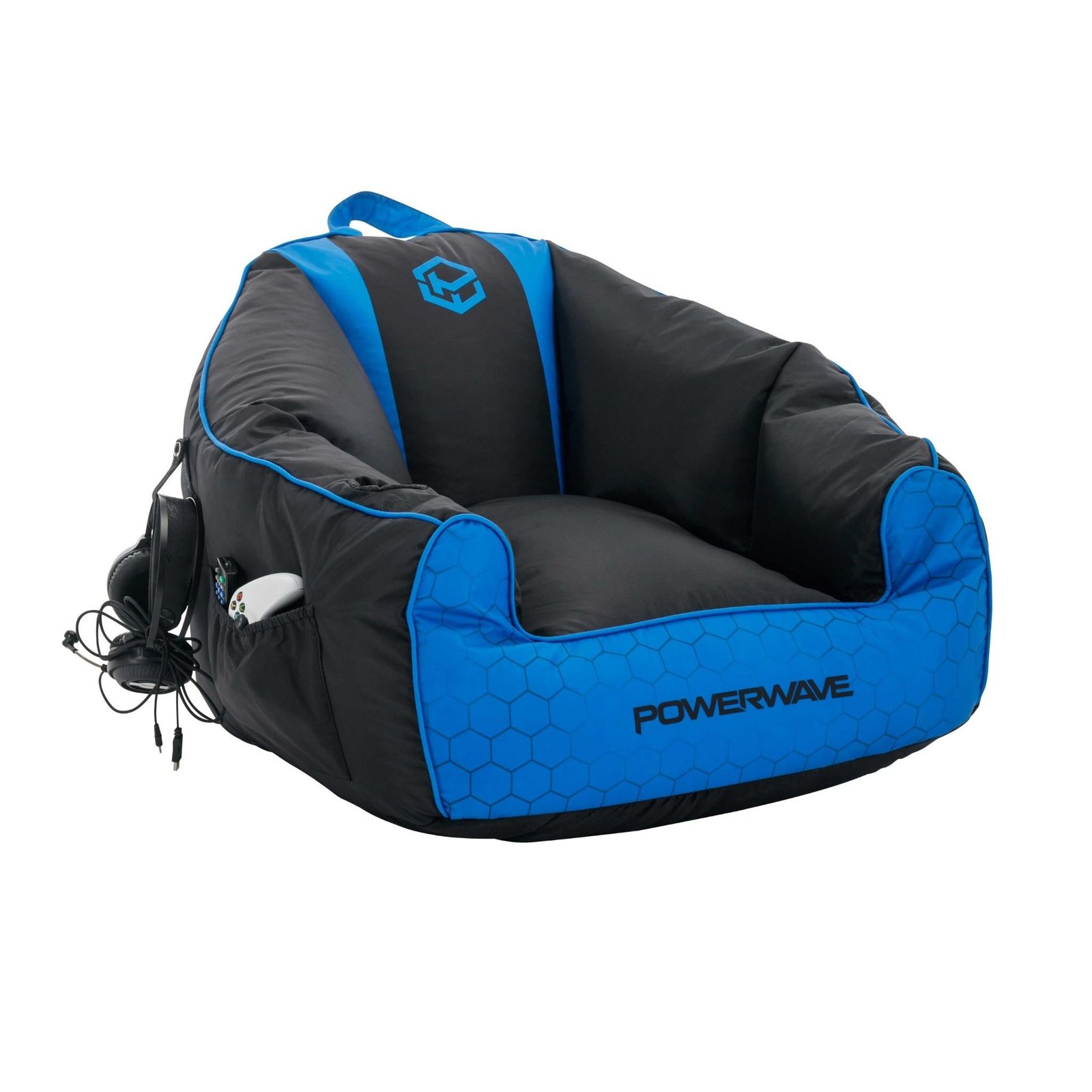792340-Product-0-I-639077662806956285.jpg Powerwave Bean Bag Puff Chair (Blue) - Image 1