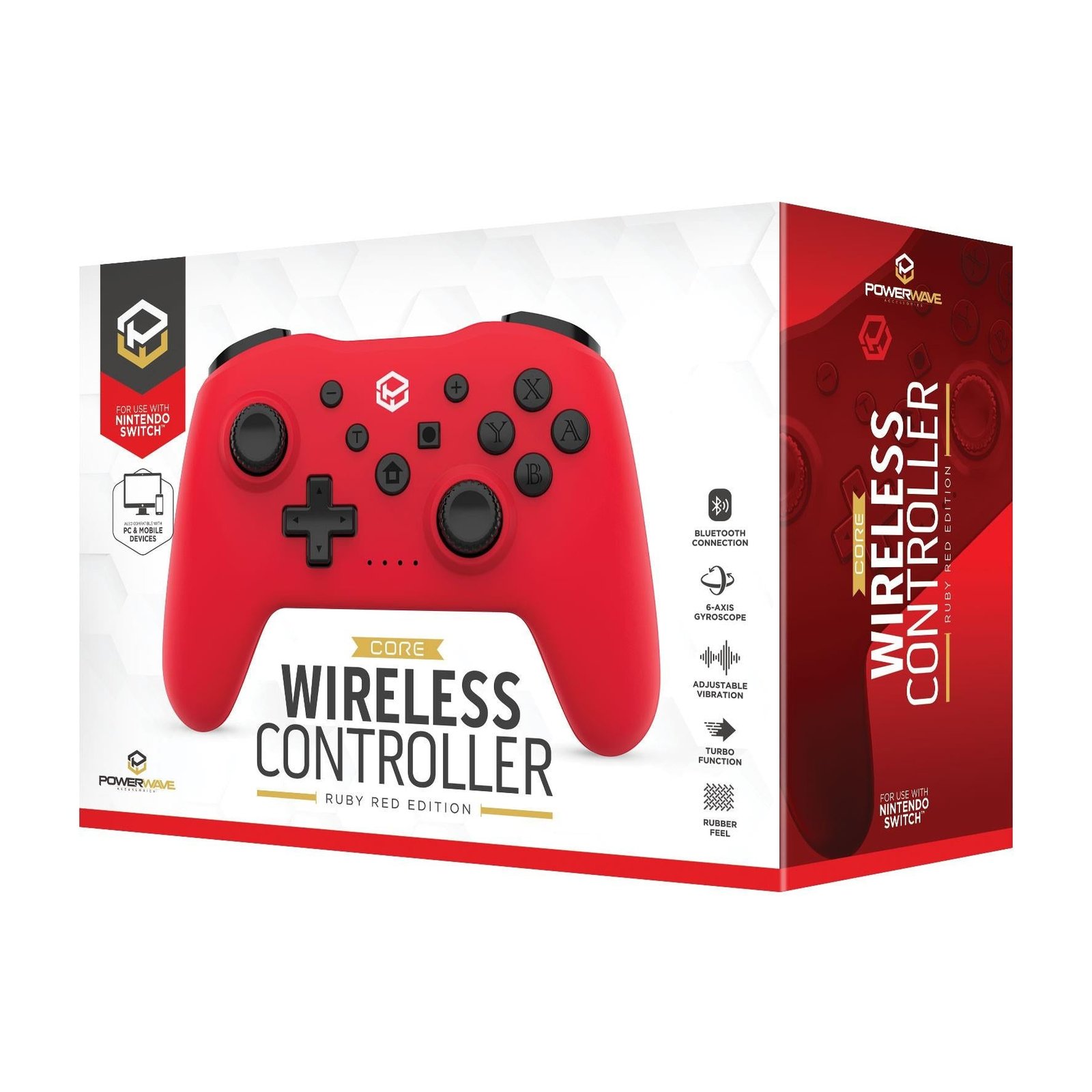 796934-Product-0-I-638761265402733942.jpg Powerwave Core Wireless Controller Ruby Red for Nintendo Switch - Image 1