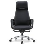 Eureka SERENE Napa Leather Executive Office Chair (Black)